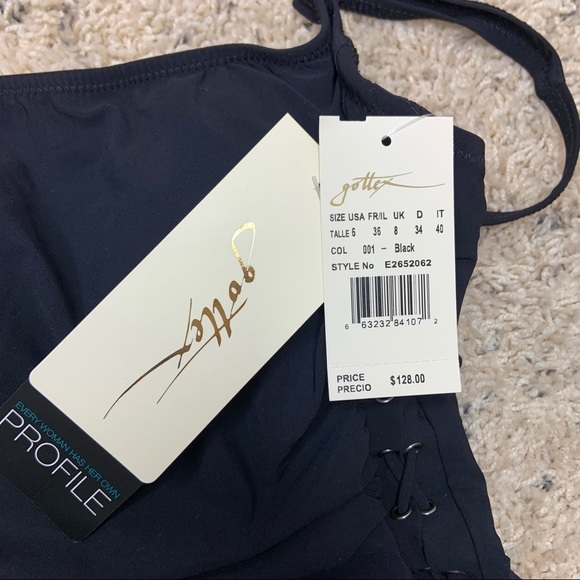 NWT Profile by Gottex Side Detail Scoop Neck One Piece Swimsuit Size 6 - Picture 10 of 13